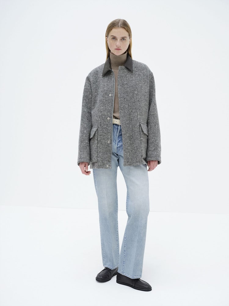 HOMESPUN TWEED ZIP BLOUSON