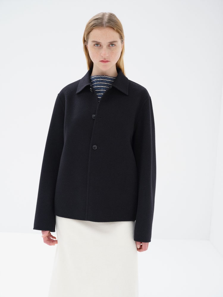 SUPER FINE WOOL MELTON HAND SEWN BLOUSON