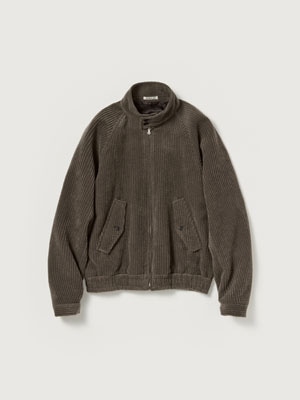 WOOL CASHMERE CORDUROY ZIP BLOUSON