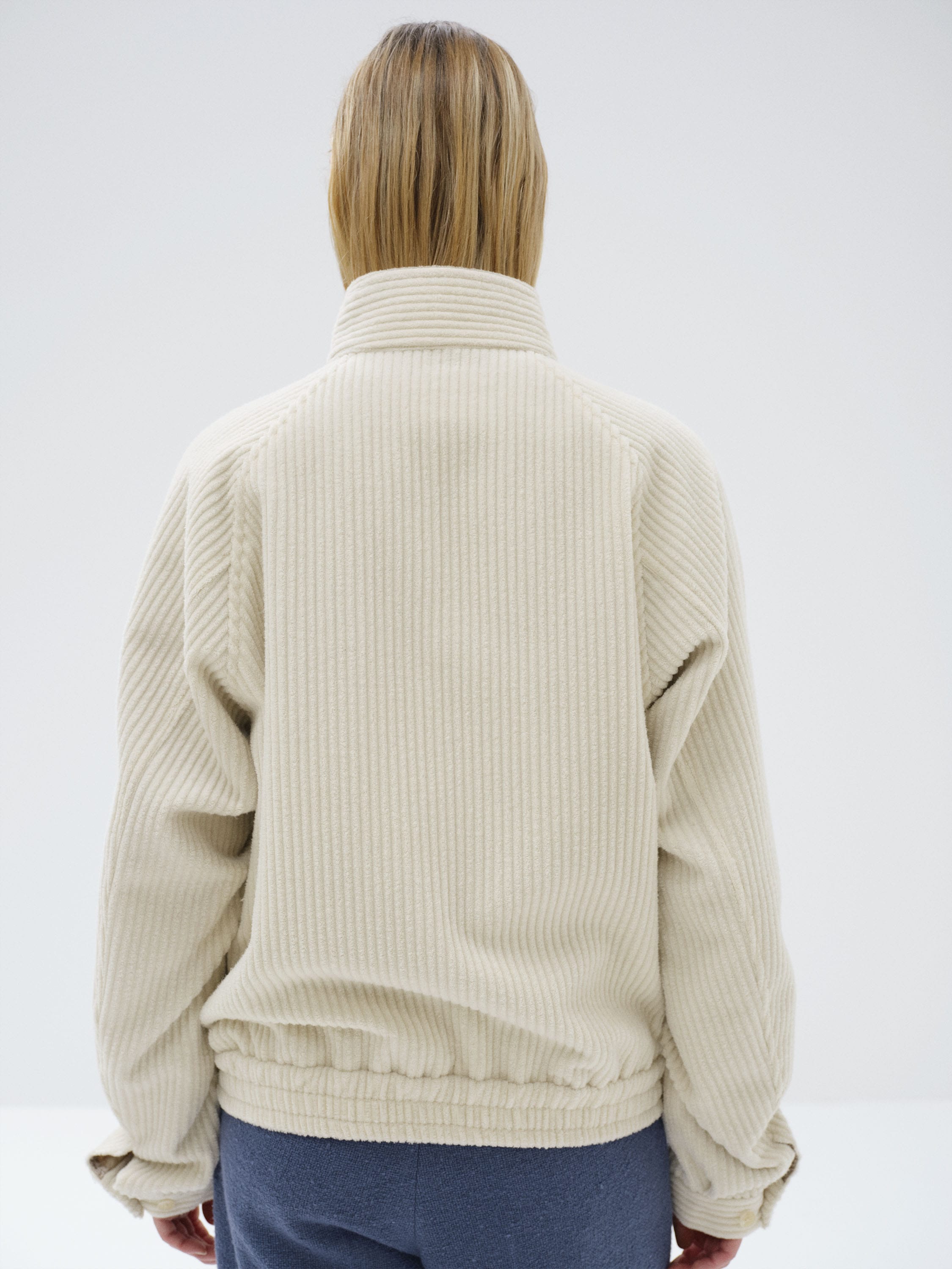 WOOL CASHMERE CORDUROY ZIP BLOUSON 詳細画像 IVORY 4