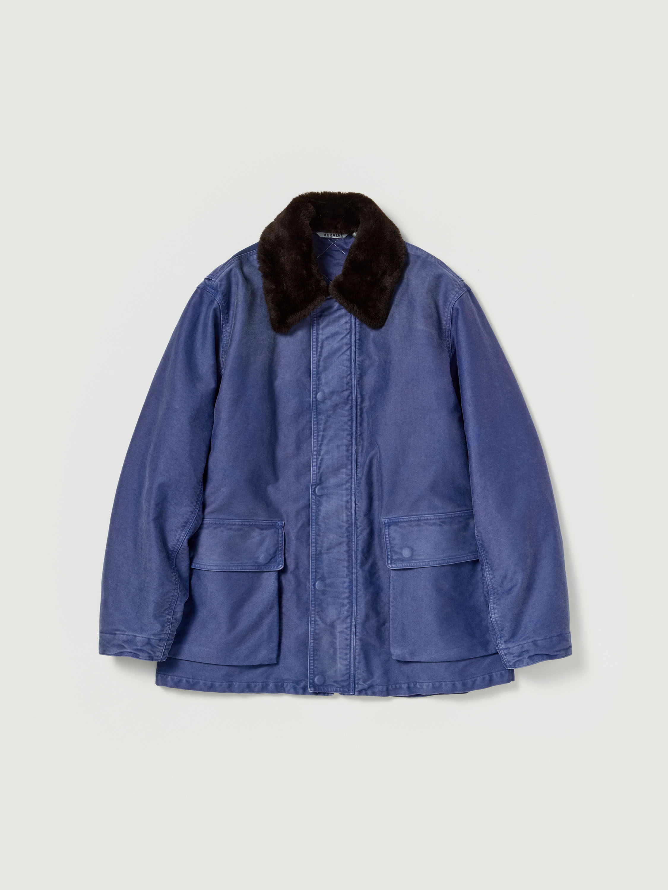 GARMENT-DYED ORGANIC COTTON HEAVY MOLESKIN BLOUSON 詳細画像 FADED NAVY 1