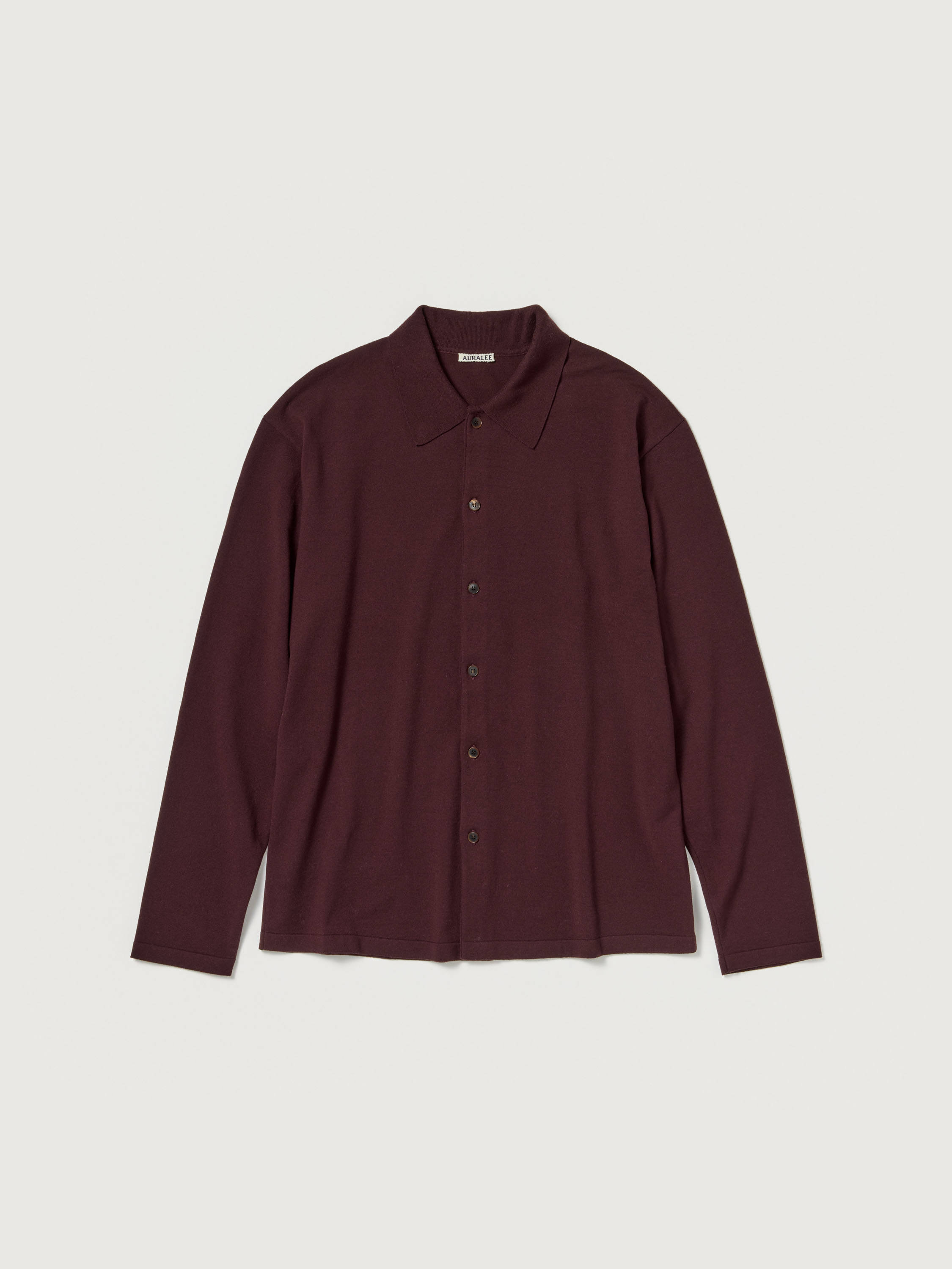 トップス AURALEE HIGHTWISTWOOLKNITSHIRTCARDIGAN HIGH TWIST WOOL KNIT SHIRT CARDIGAN - AURALEE Official Website