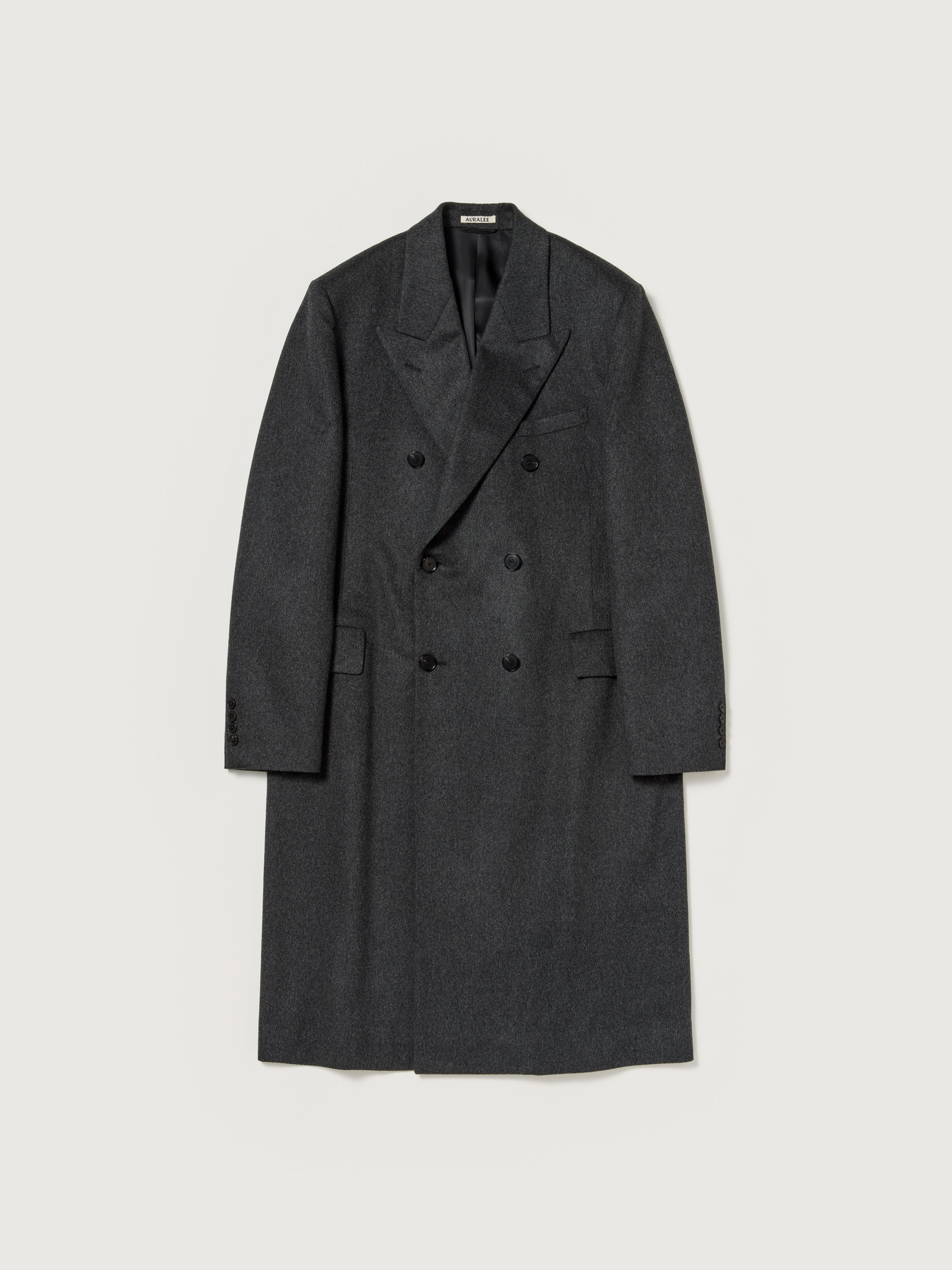 CASHMERE MOLESKIN DOUBLE-BREASTED COAT 詳細画像 TOP CHARCOAL 6