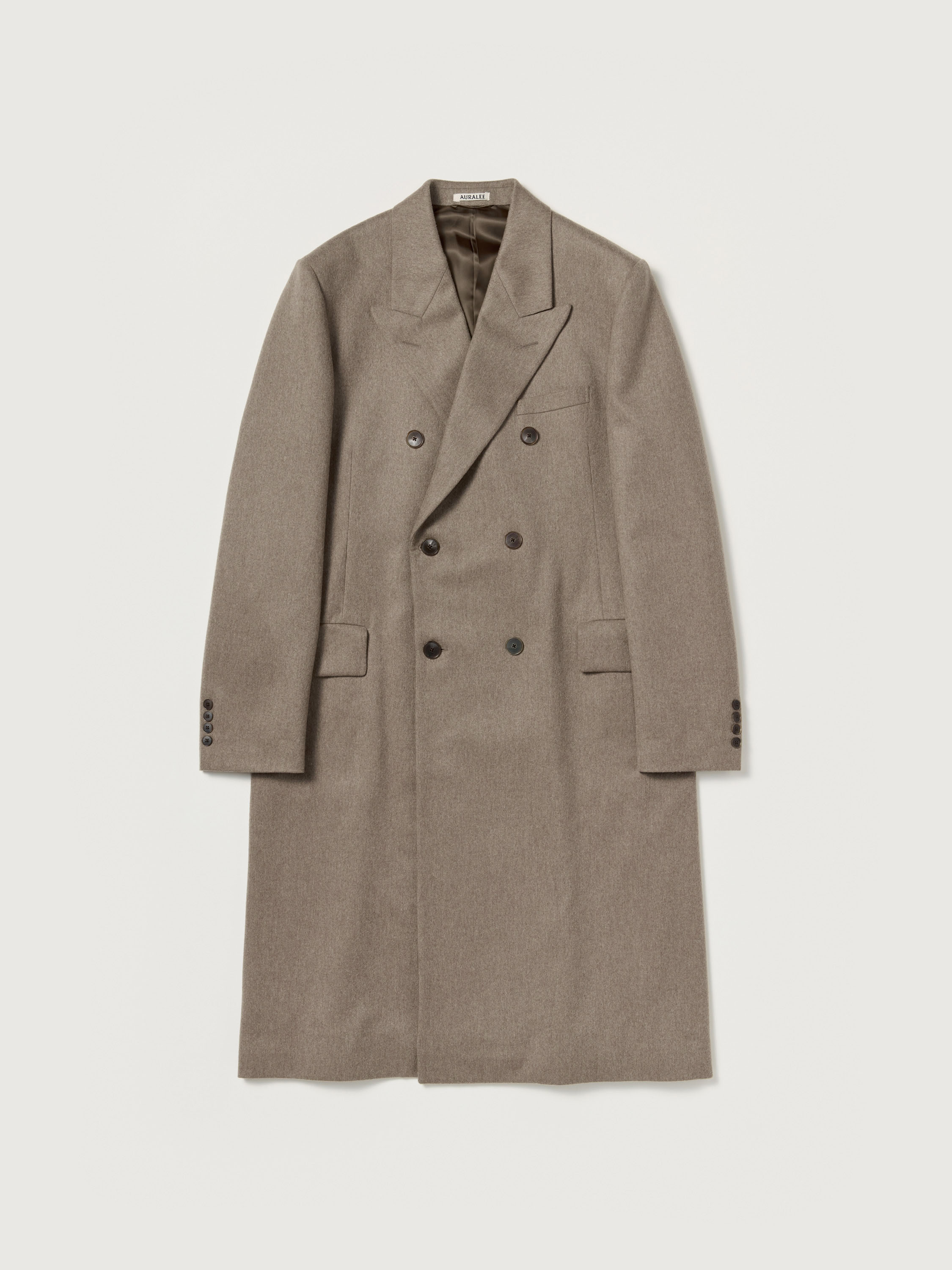 CASHMERE MOLESKIN DOUBLE-BREASTED COAT 詳細画像 TOP BROWN BEIGE 1