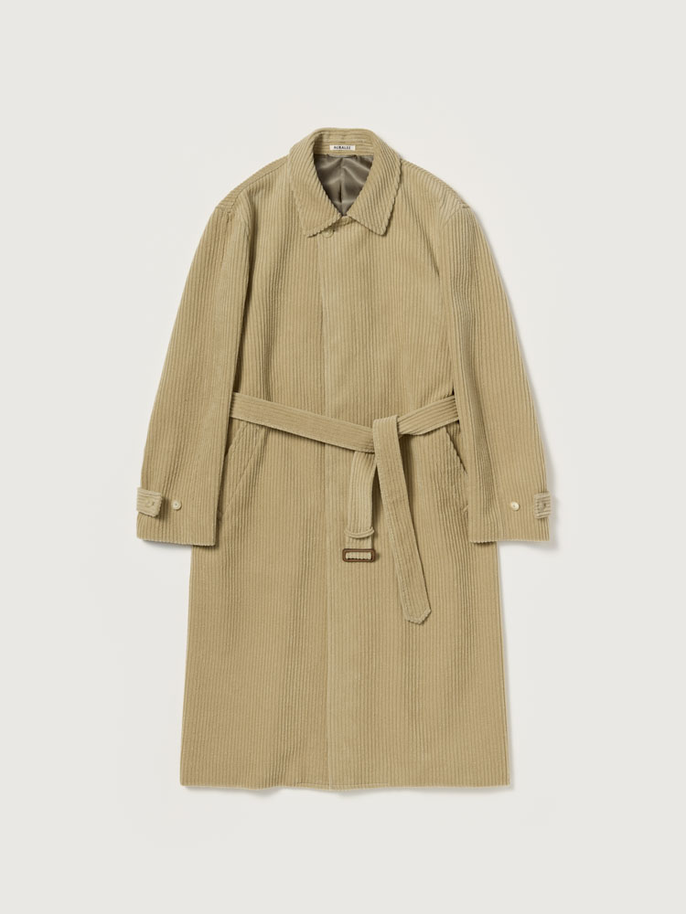 WOOL CASHMERE CORDUROY SOUTIEN COLLAR COAT - AURALEE Official Website