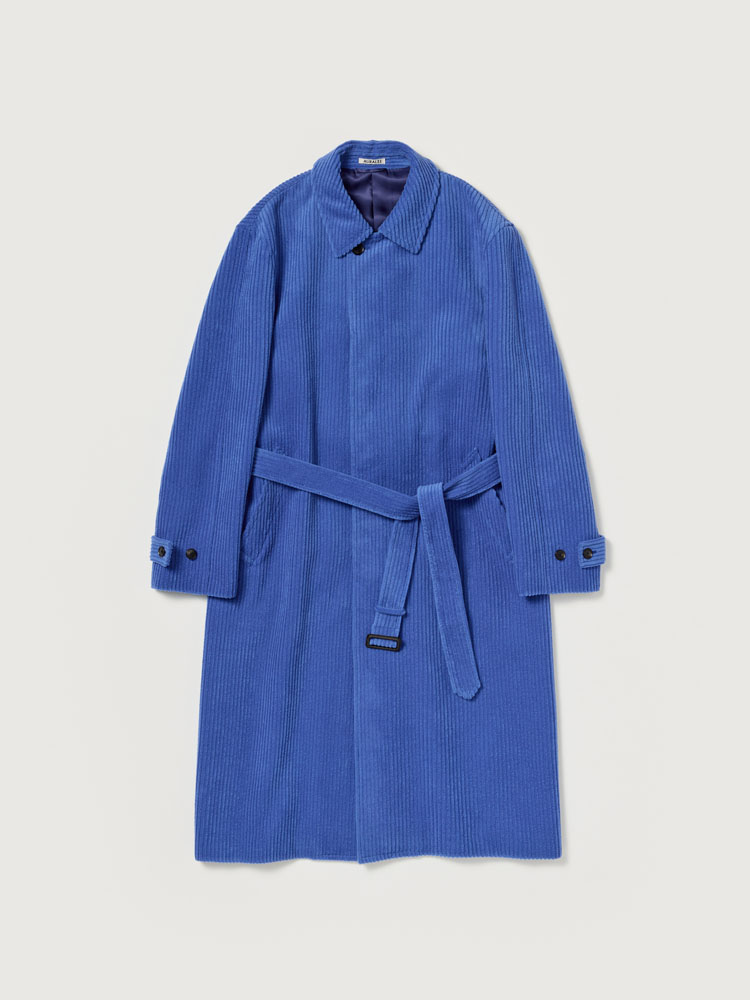 WOOL CASHMERE CORDUROY SOUTIEN COLLAR COAT - AURALEE Official Website