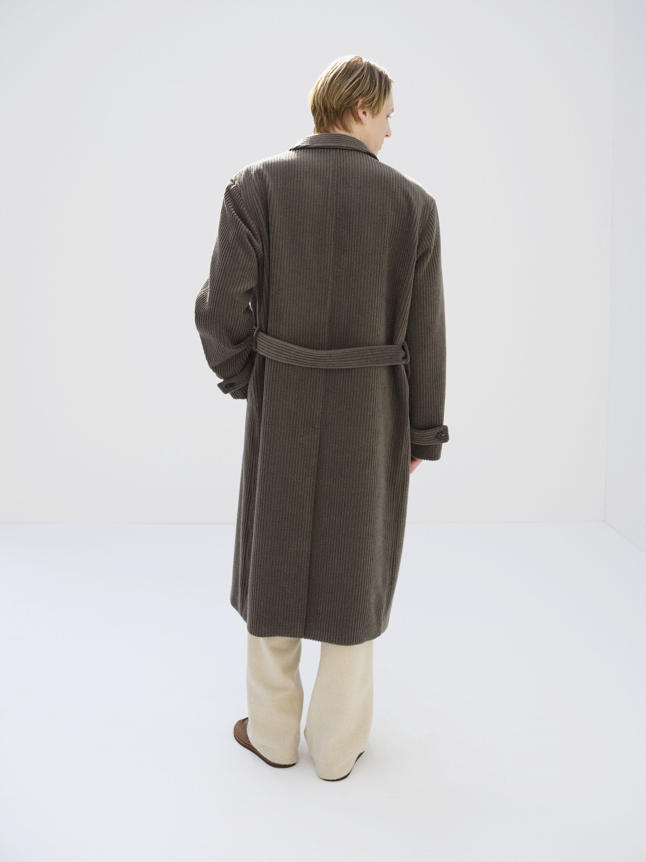WOOL CASHMERE CORDUROY SOUTIEN COLLAR COAT 詳細画像 SMOKY BROWN 6