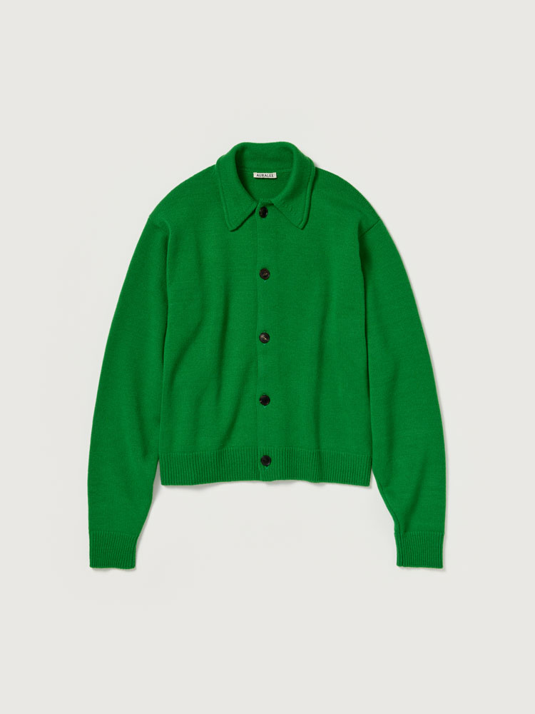 SUPER FINE WOOL KNIT SHIRT CARDIGAN