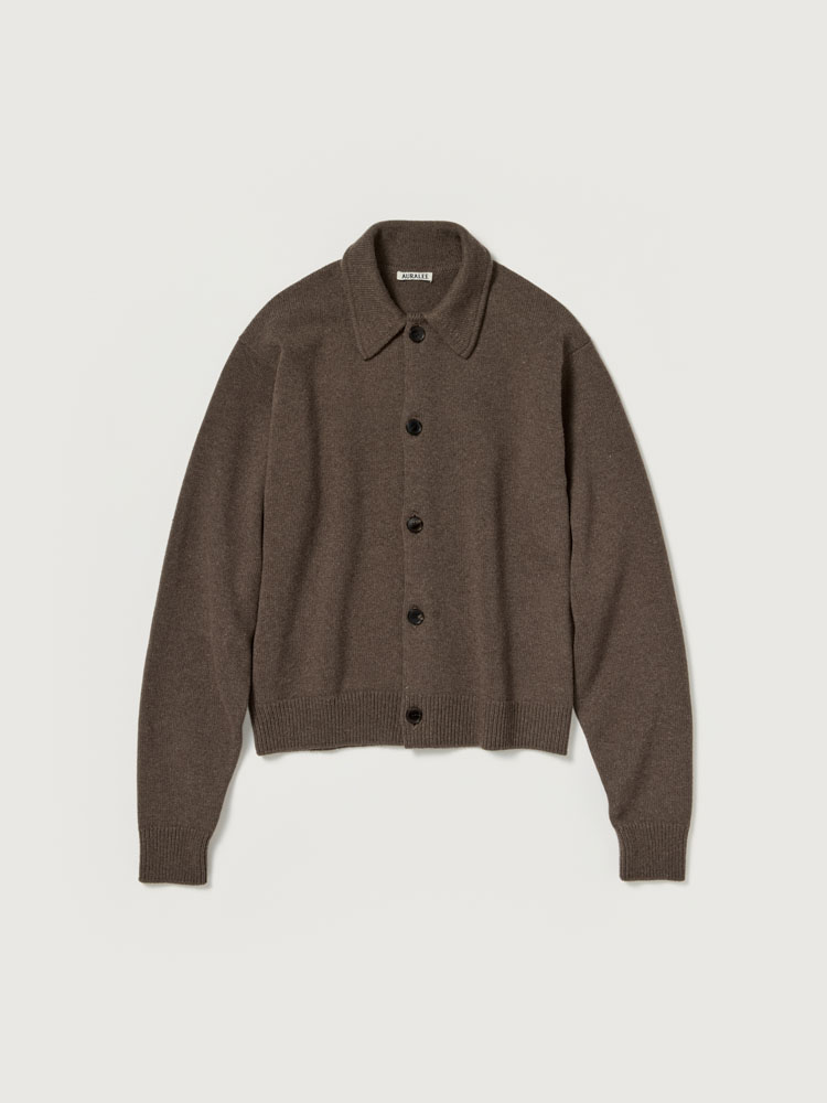 SUPER FINE WOOL KNIT SHIRT CARDIGAN - AURALEE Official Website