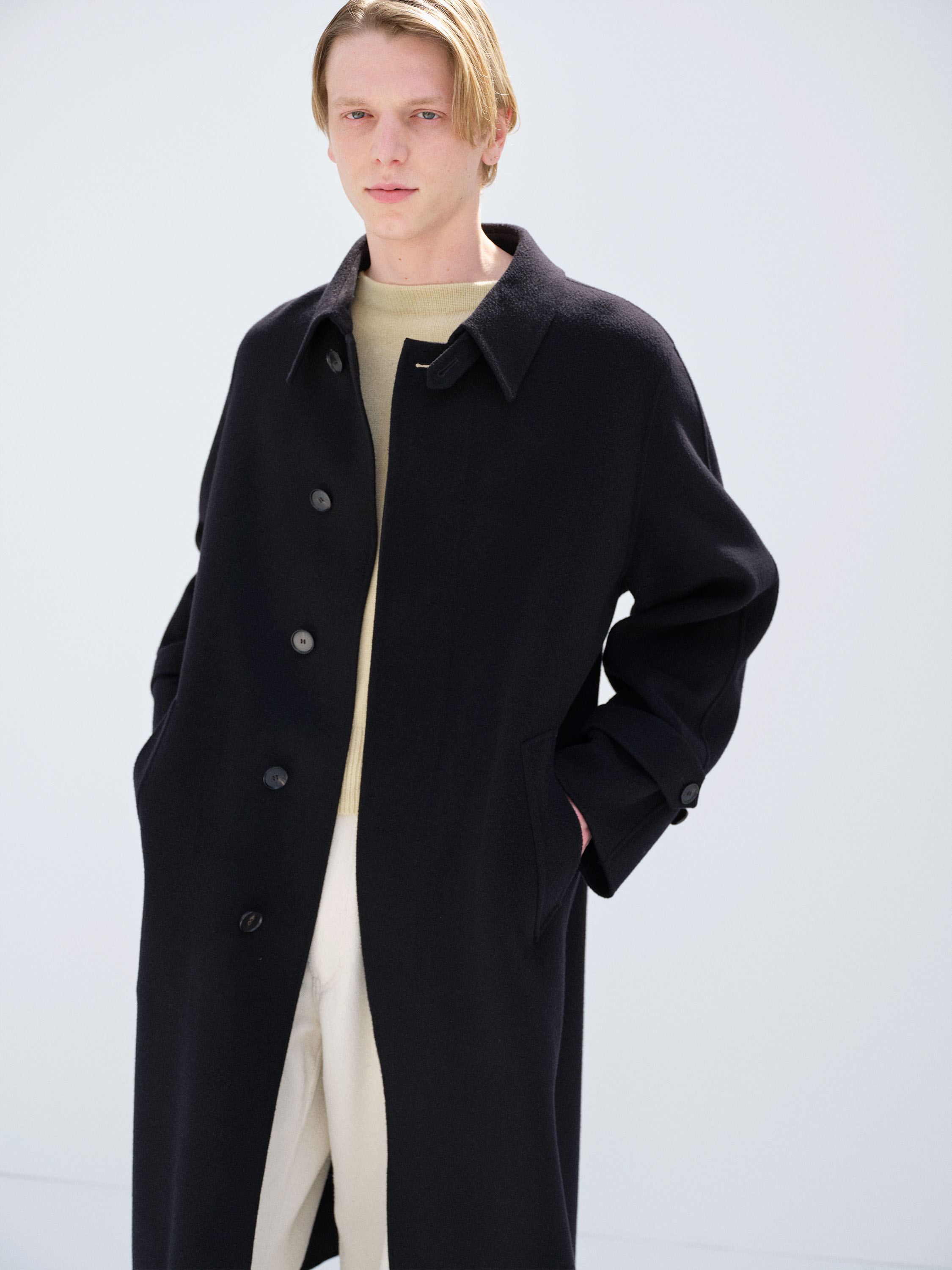 SUPER FINE WOOL MELTON HAND SEWN COAT - AURALEE Official Website