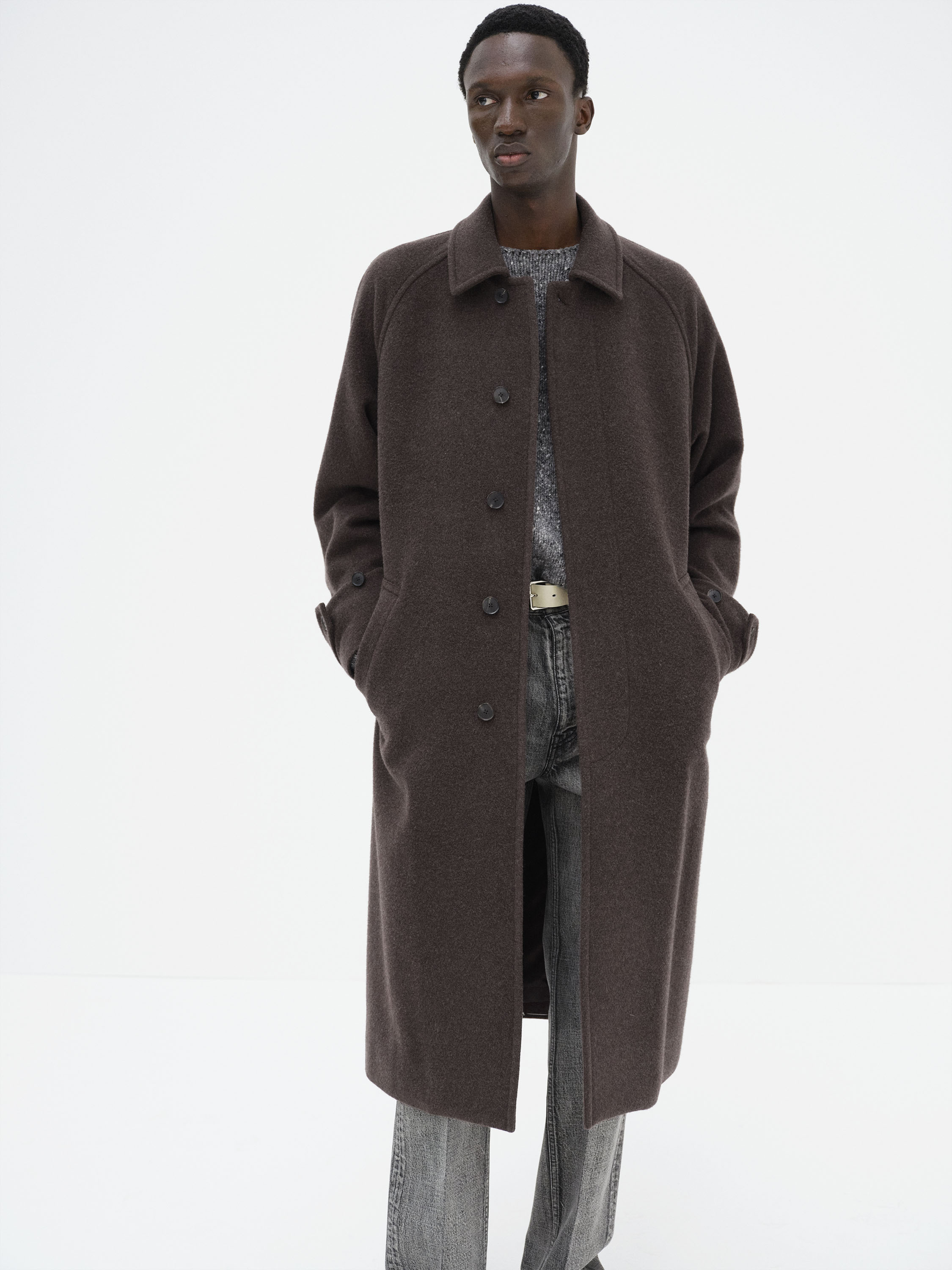 SUPER FINE WOOL MOSSER SOUTIEN COLLAR COAT - AURALEE Official Website