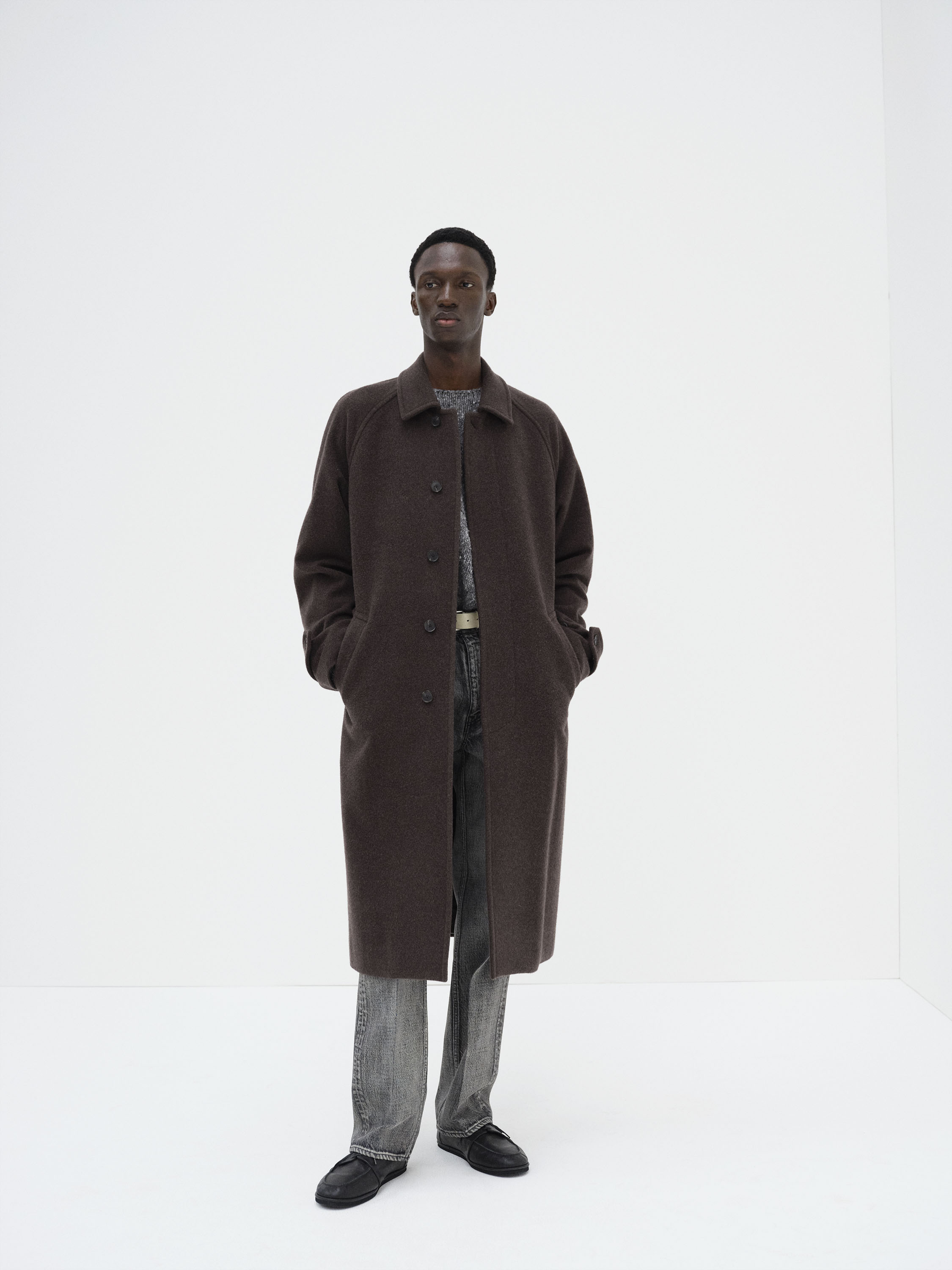SUPER FINE WOOL MOSSER SOUTIEN COLLAR COAT - AURALEE Official Website
