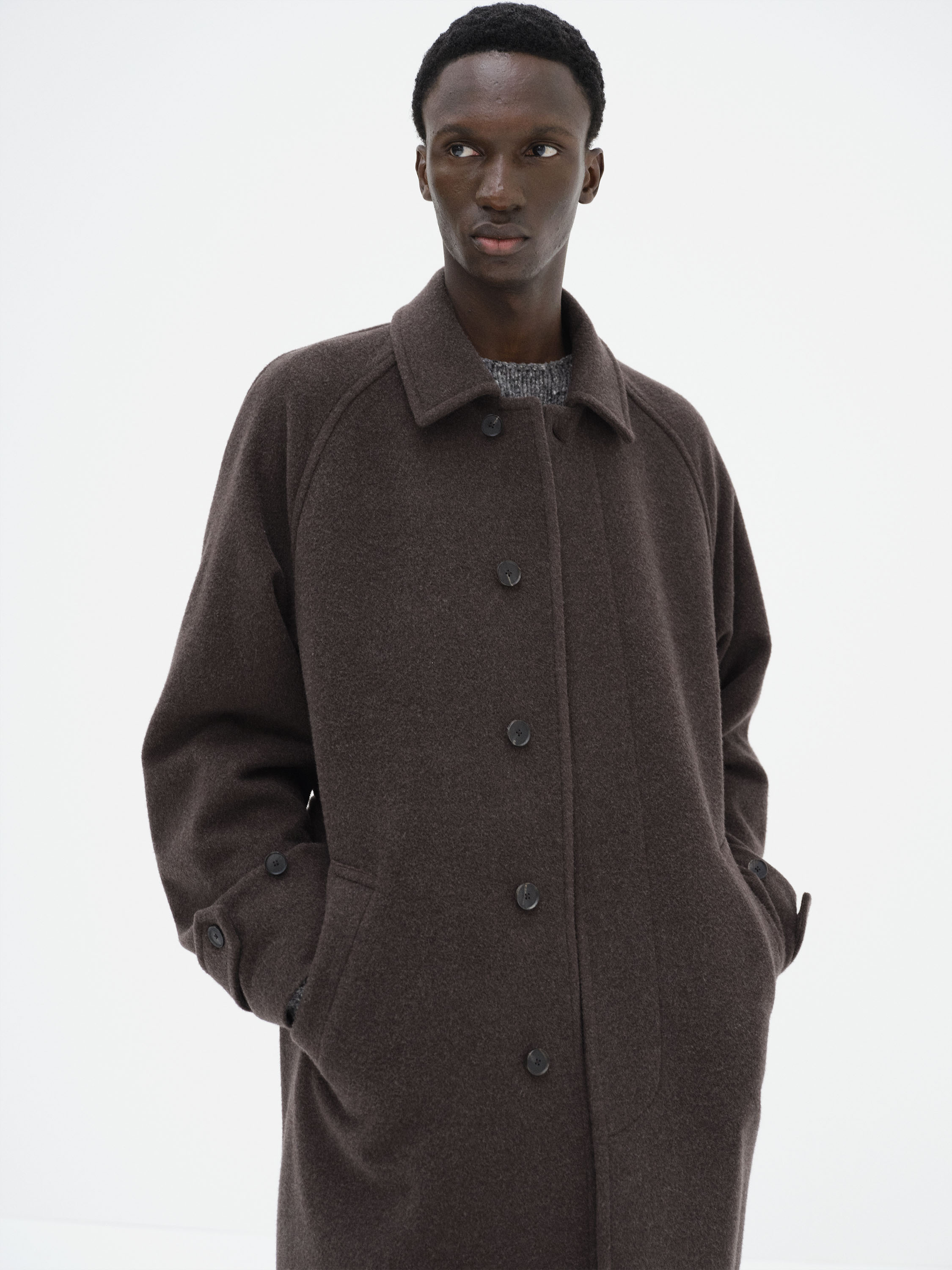 SUPER FINE WOOL MOSSER SOUTIEN COLLAR COAT - AURALEE Official Website