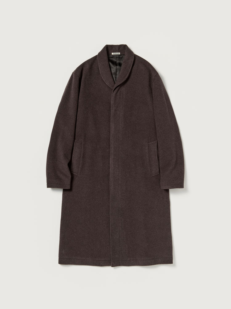 SUPER FINE WOOL MOSSER SHAWL COLLAR COAT - AURALEE Official Website
