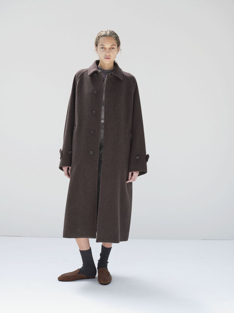 SUPER FINE WOOL MOSSER SOUTIEN COLLAR COAT - AURALEE Official Website