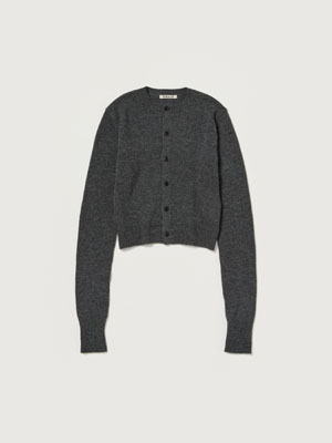LIGHT CASHMERE KNIT CREW-NECK CARDIGAN