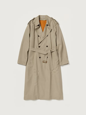 ULTRA FINE WOOL TRENCH COAT WITH DETACHABLE LINER