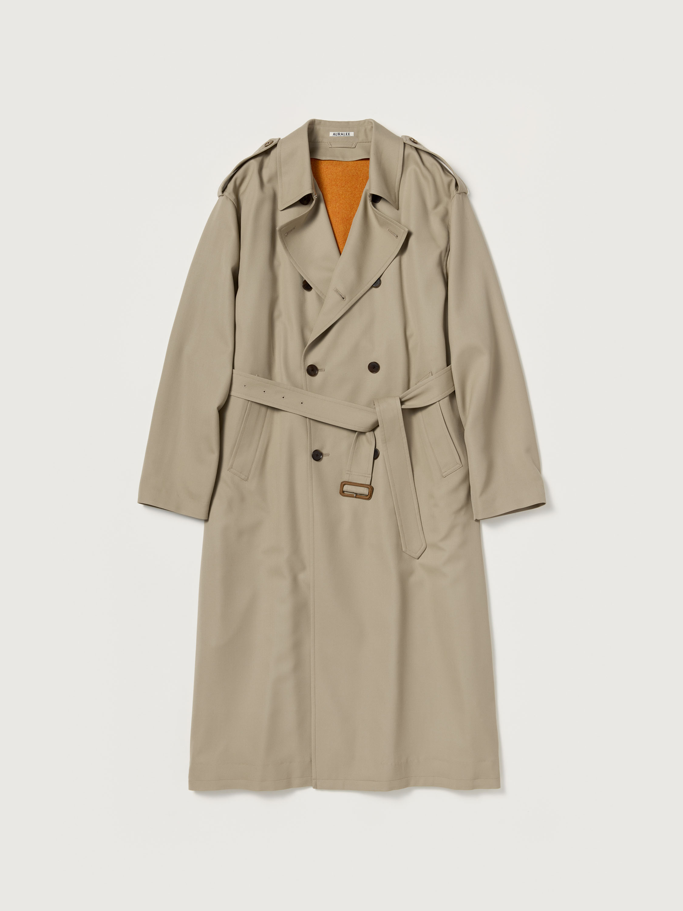 ULTRA FINE WOOL TRENCH COAT WITH DETACHABLE LINER 詳細画像 BEIGE × MIX ORANGE 1