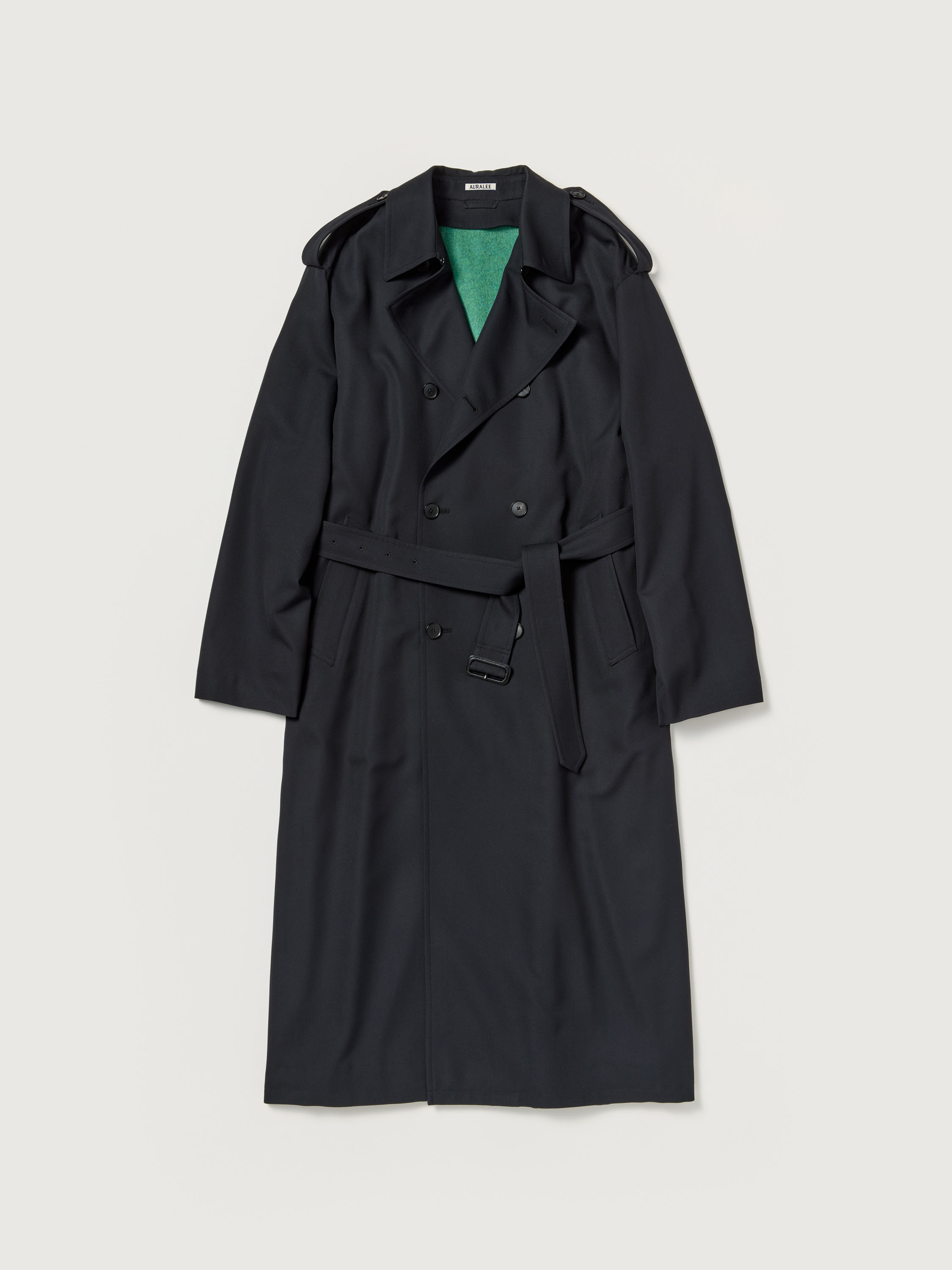 ULTRA FINE WOOL TRENCH COAT WITH DETACHABLE LINER 詳細画像 DARK NAVY × MIX GREEN 7