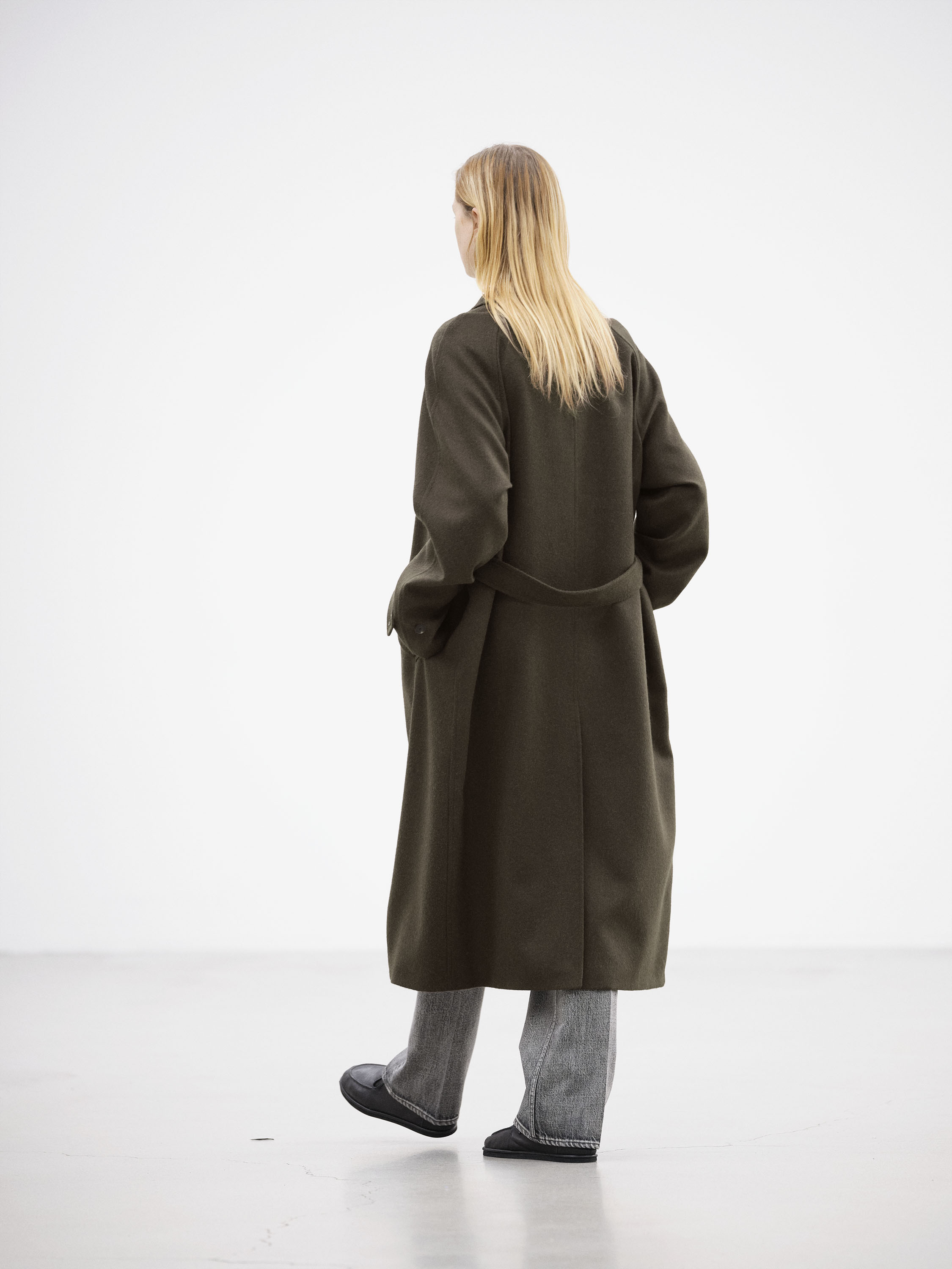 BABY CAMEL FLANNEL SOUTIEN COLLAR COAT 詳細画像 DARK BROWN 5