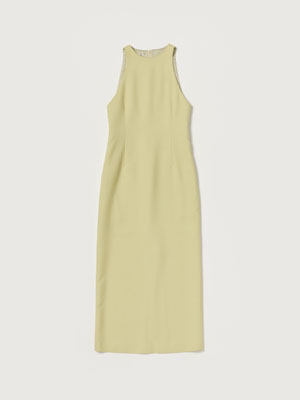 TENSE WOOL DOUBLE CLOTH SLEEVELESS DRESS