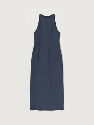TENSE WOOL DOUBLE CLOTH SLEEVELESS DRESS
