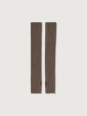 SUPER FINE WOOL CASHMERE RIB KNIT ARM WARMER