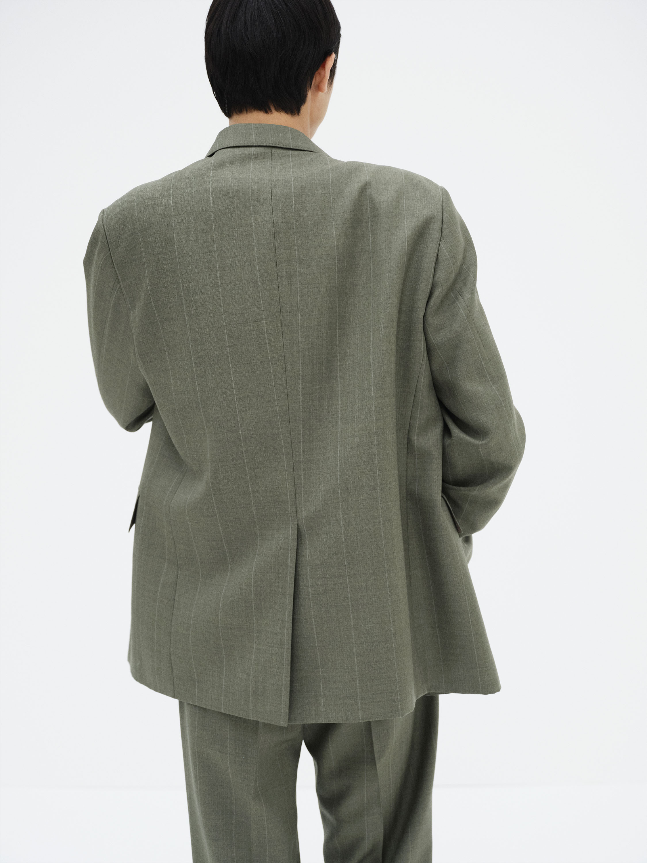 BLUEFACED WOOL JACKET 詳細画像 OLIVE GRAY STRIPE 4