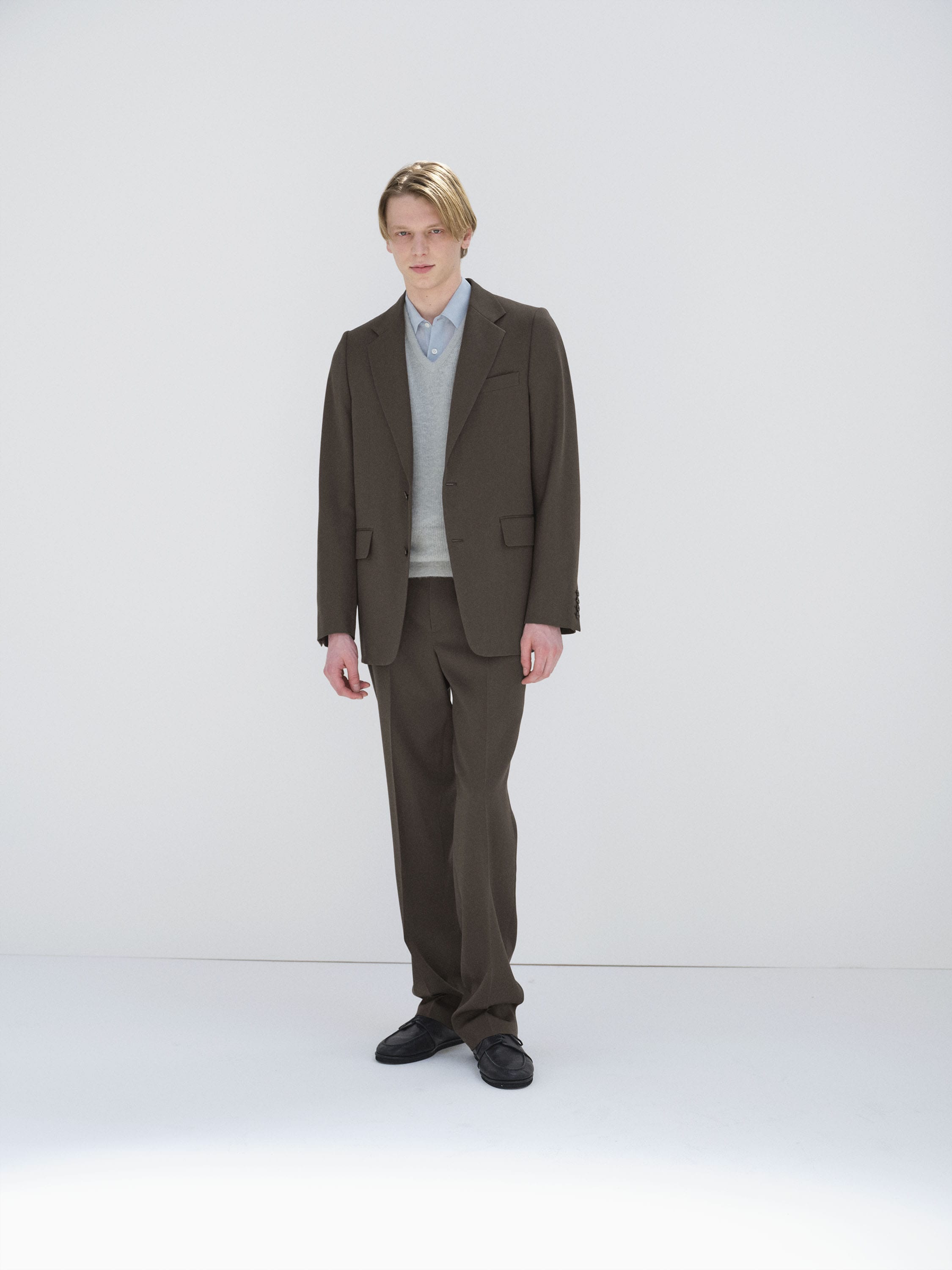 LIGHT WOOL MAX GABARDINE JACKET 詳細画像 DARK BROWN 2
