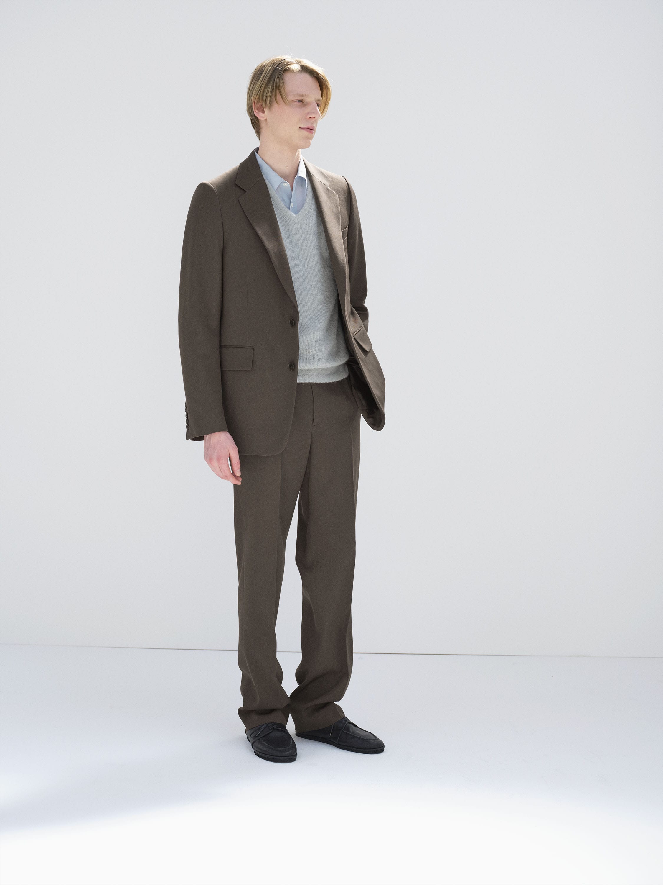 LIGHT WOOL MAX GABARDINE JACKET 詳細画像 DARK BROWN 4