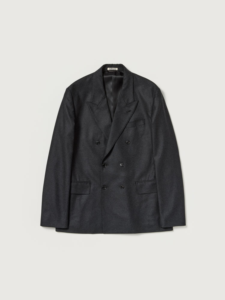 WOOL FULLING FLANNEL DOUBLE-BREASTED JACKET