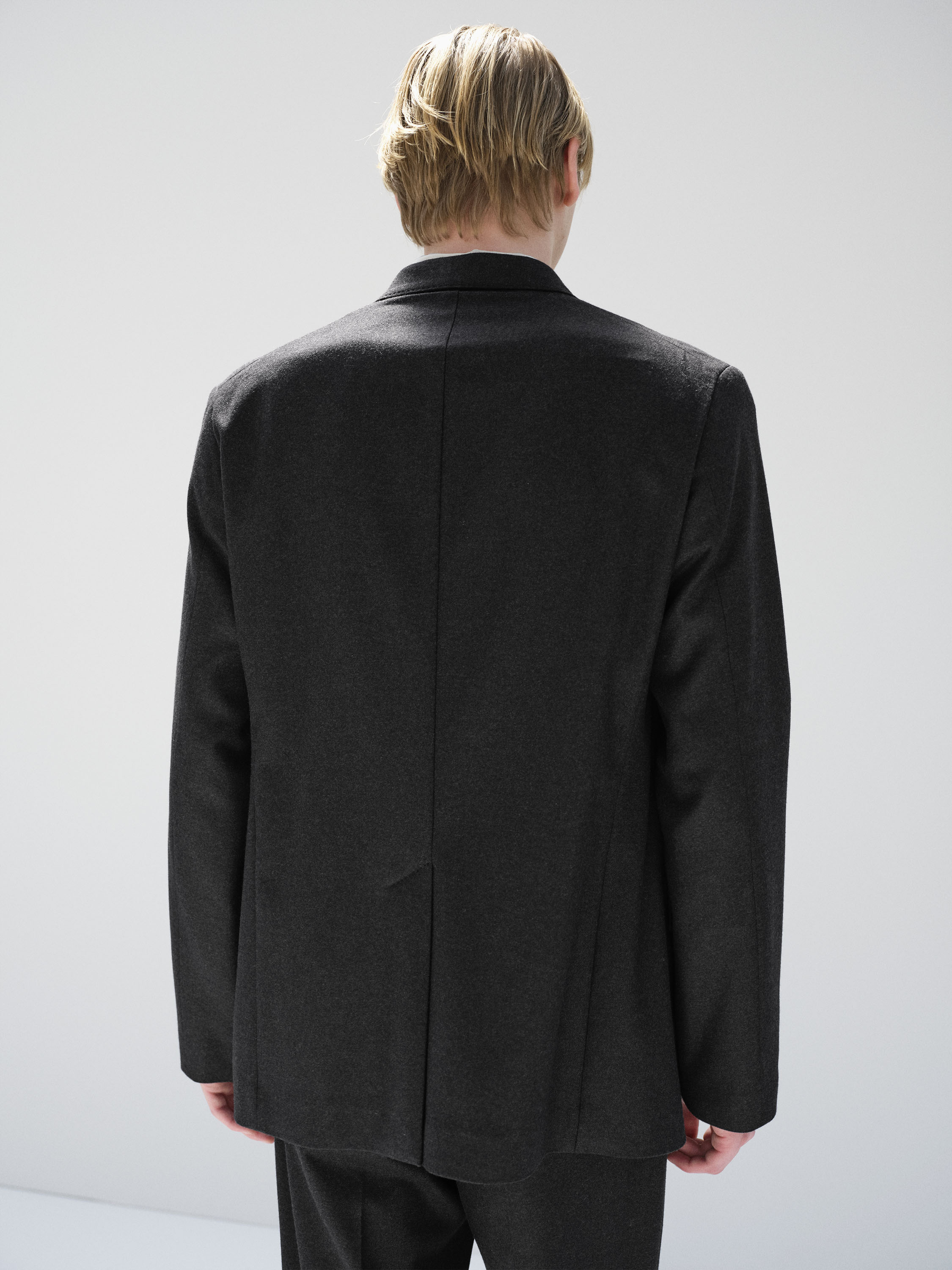 WOOL FULLING FLANNEL DOUBLE-BREASTED JACKET 詳細画像 TOP CHARCOAL 4
