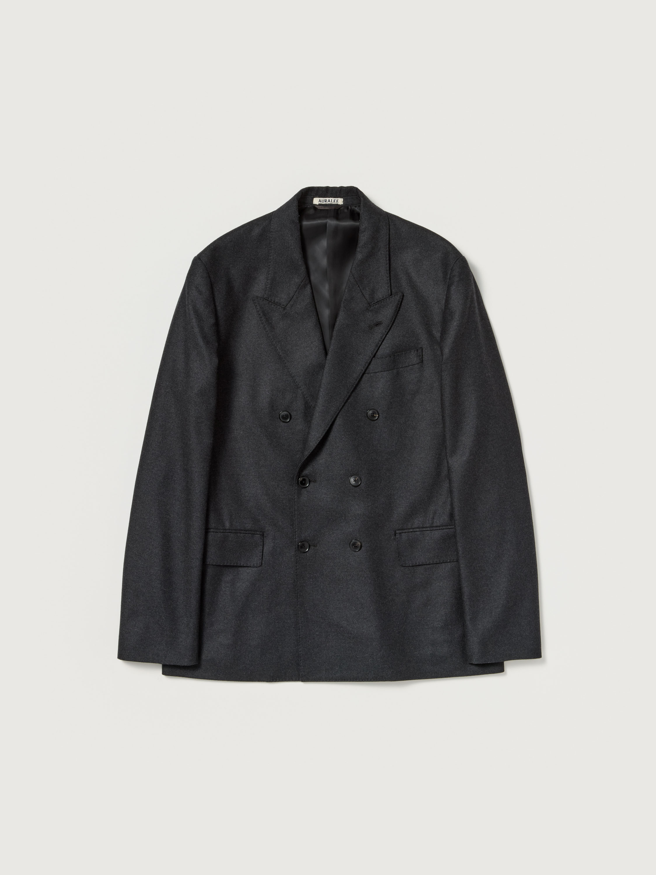WOOL FULLING FLANNEL DOUBLE-BREASTED JACKET 詳細画像 TOP CHARCOAL 5