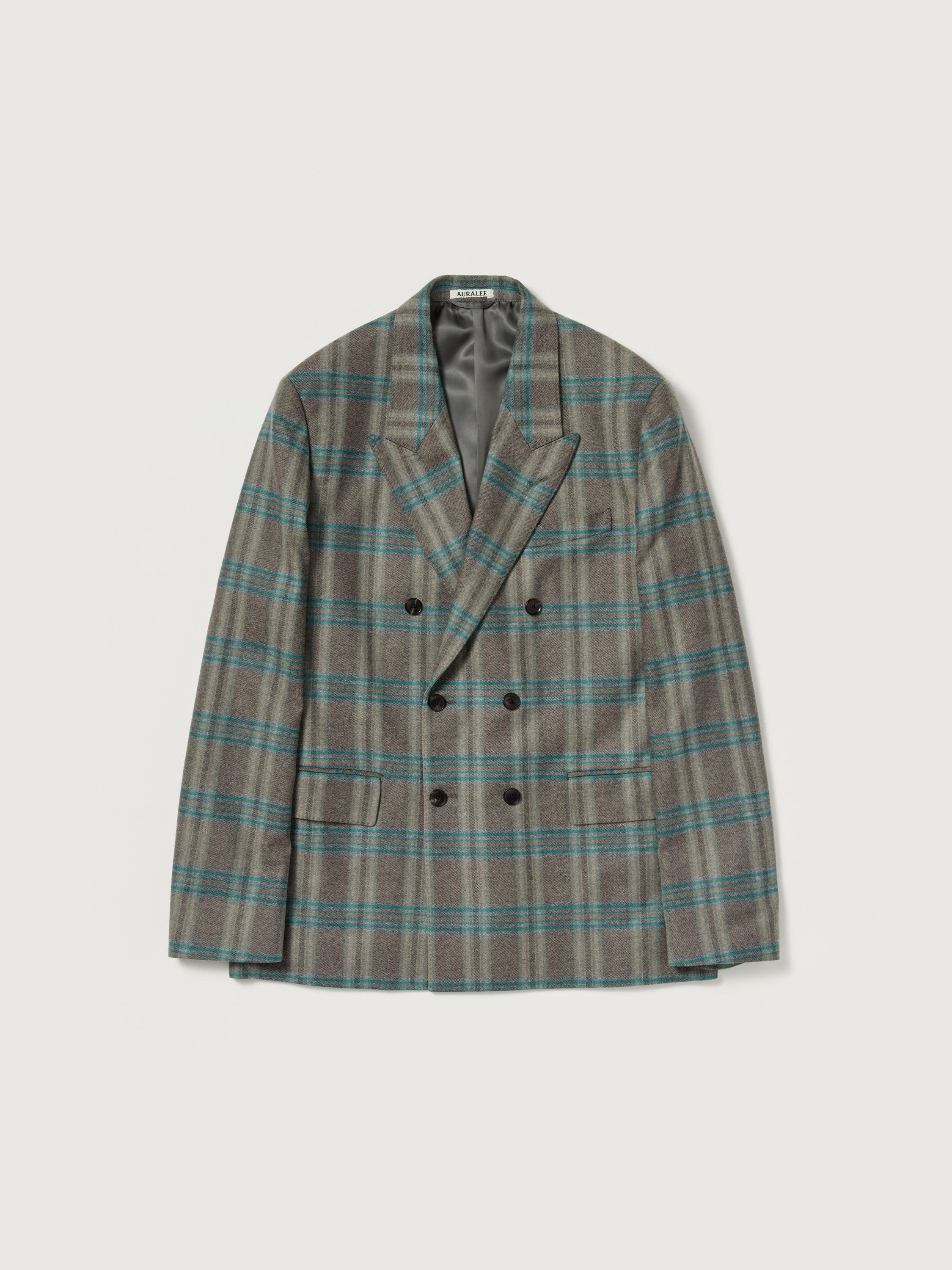 WOOL FULLING FLANNEL DOUBLE-BREASTED JACKET - AURALEE Official Website