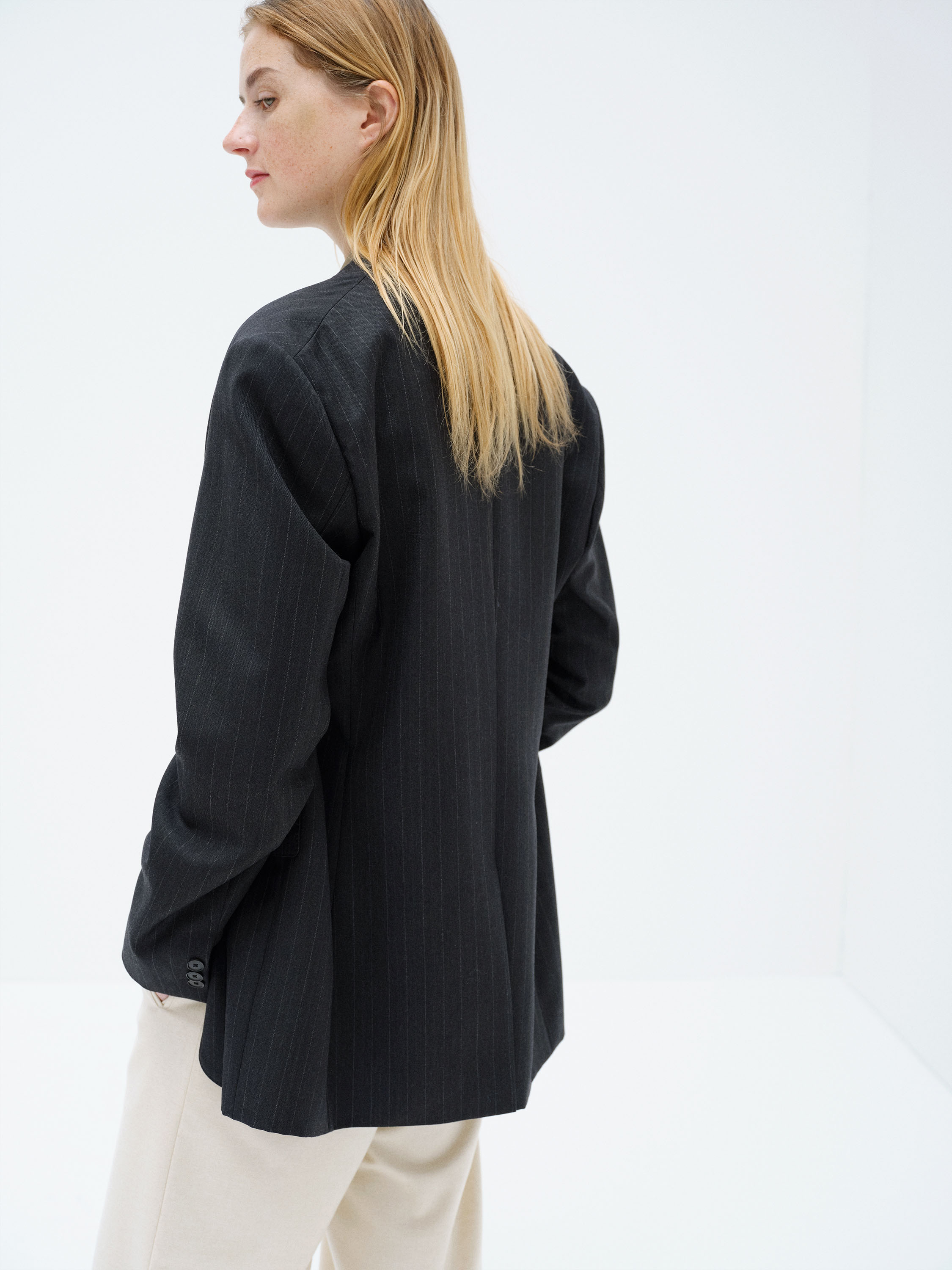 BLUEFACED WOOL JACKET 詳細画像 CHARCOAL NAVY STRIPE 4