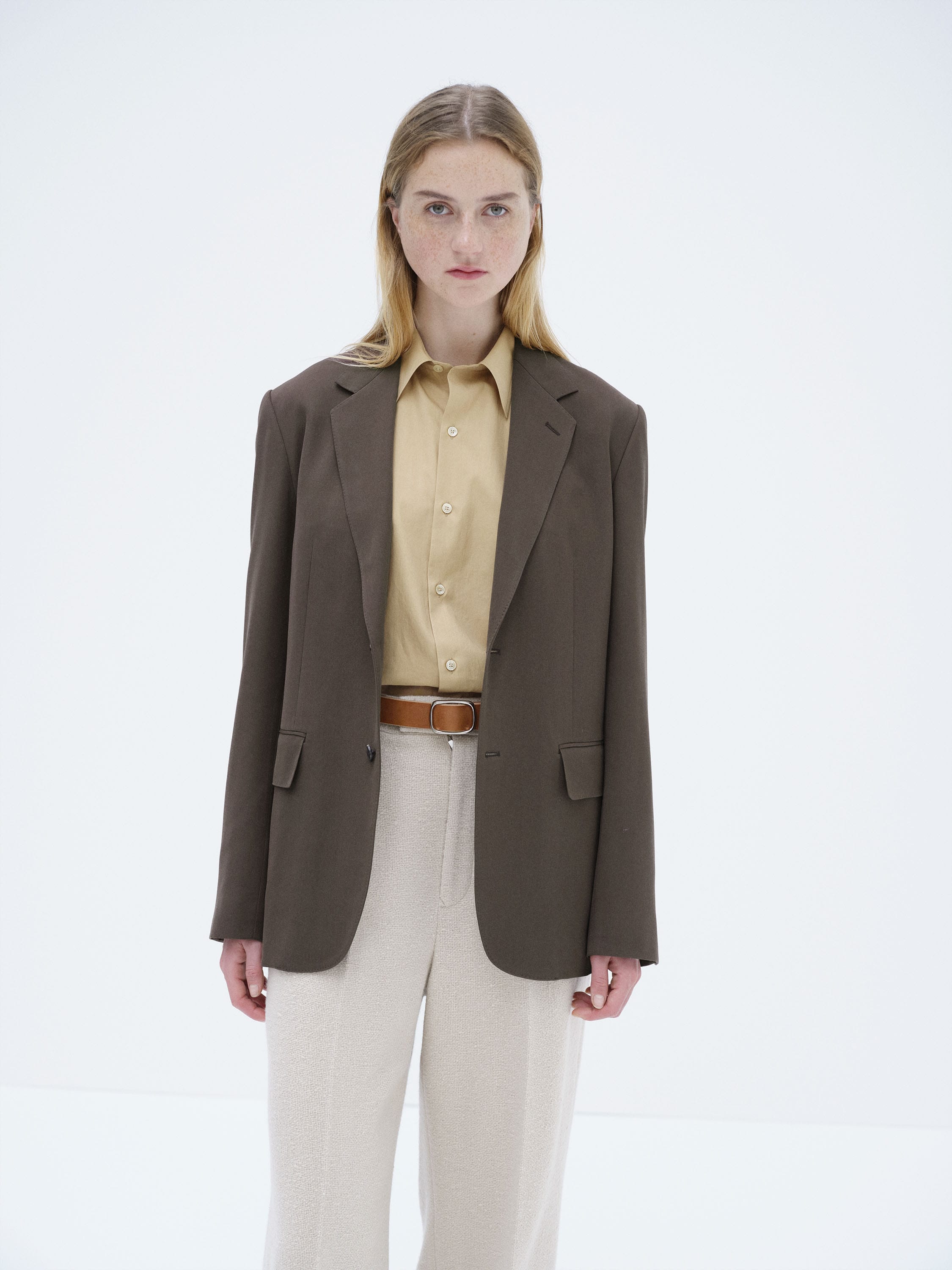 LIGHT WOOL MAX GABARDINE JACKET 詳細画像 DARK BROWN 2
