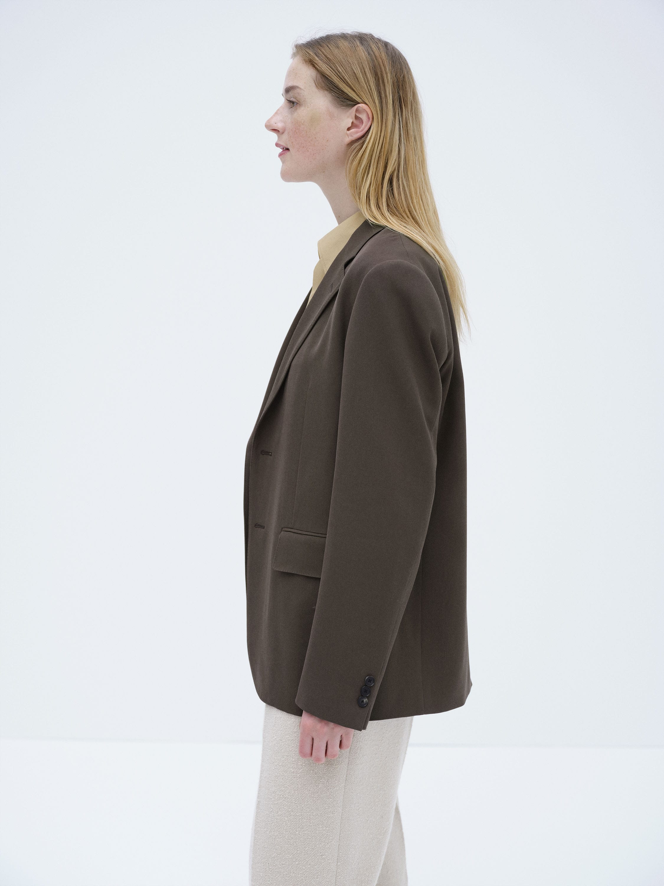 LIGHT WOOL MAX GABARDINE JACKET 詳細画像 DARK BROWN 3