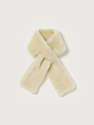STRAIGHT MERINO MOUTON FUR STOLE