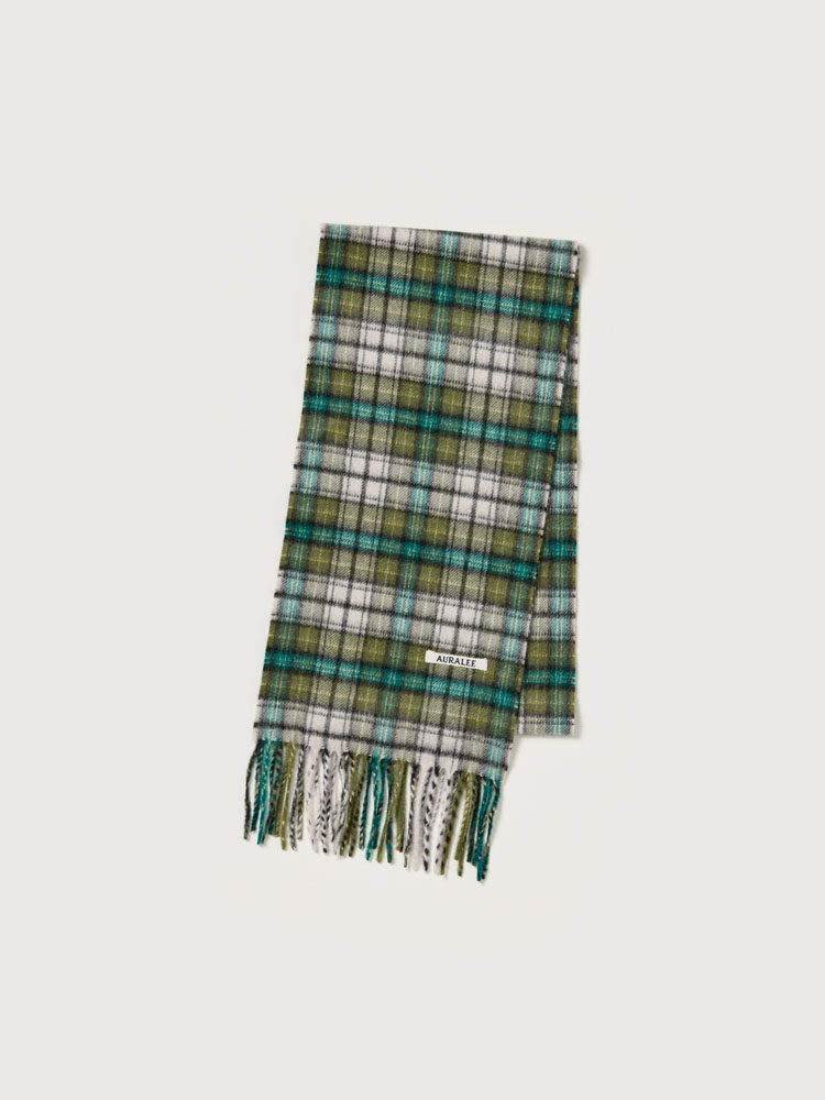 CASHMERE CHECK LONG STOLE - AURALEE Official Website
