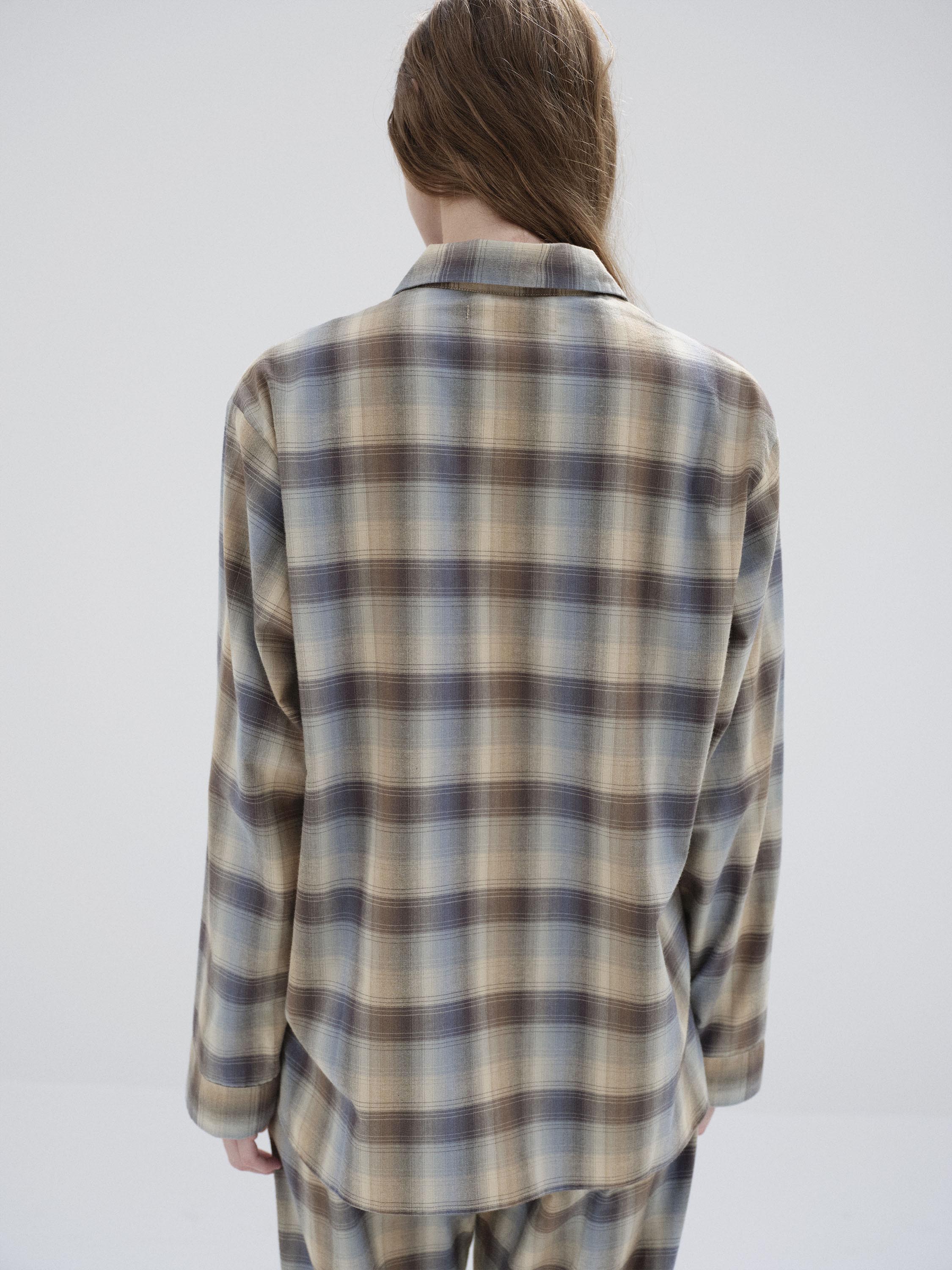 FLANNEL SLEEPWEAR LONG-SLEEVED SHIRT 詳細画像 DAWN CHECKS 3