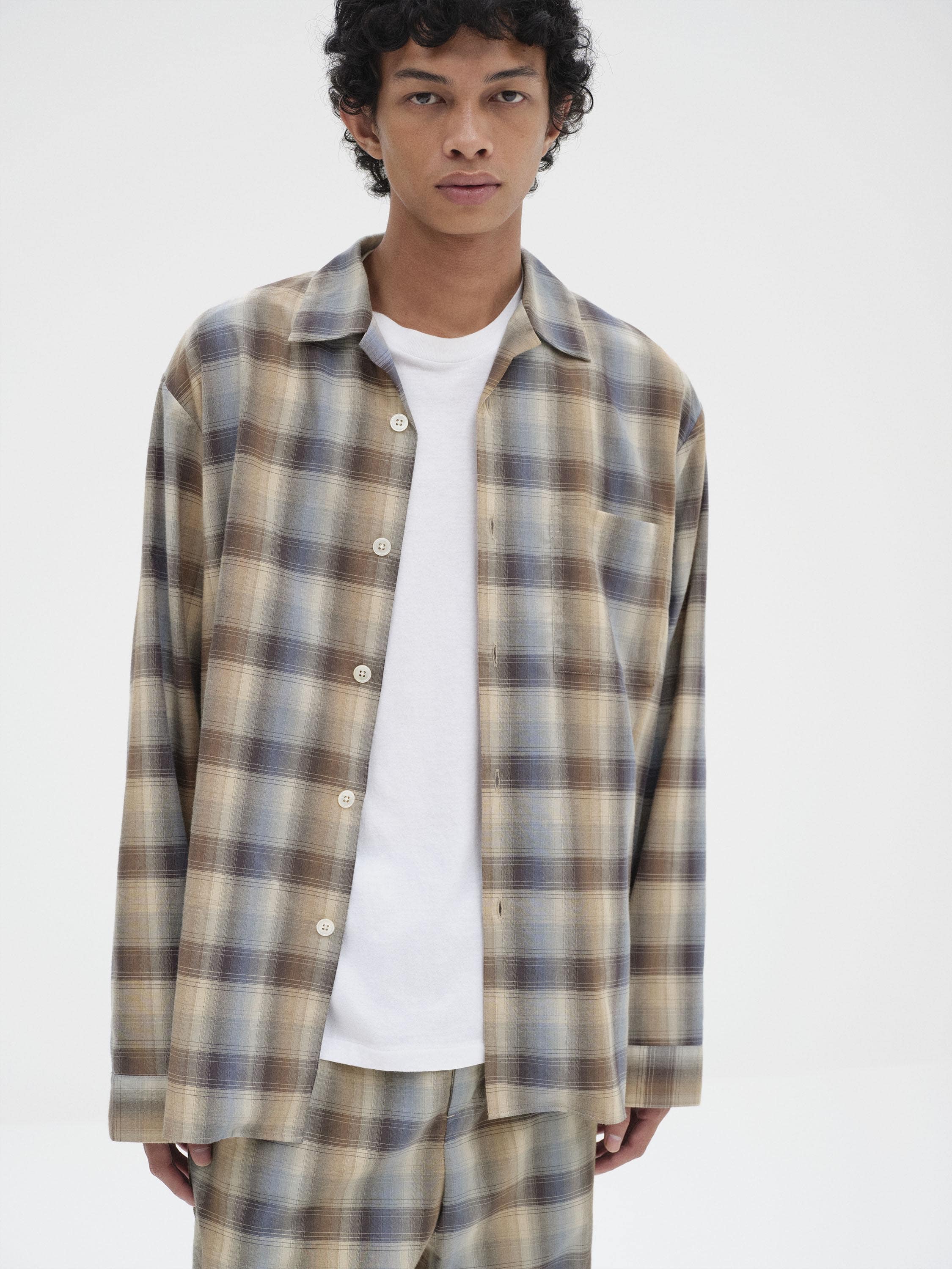 FLANNEL SLEEPWEAR LONG-SLEEVED SHIRT 詳細画像 DAWN CHECKS 5