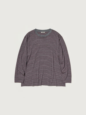 SOFT SMOOTH WOOL STRIPE JERSEY L/S TEE