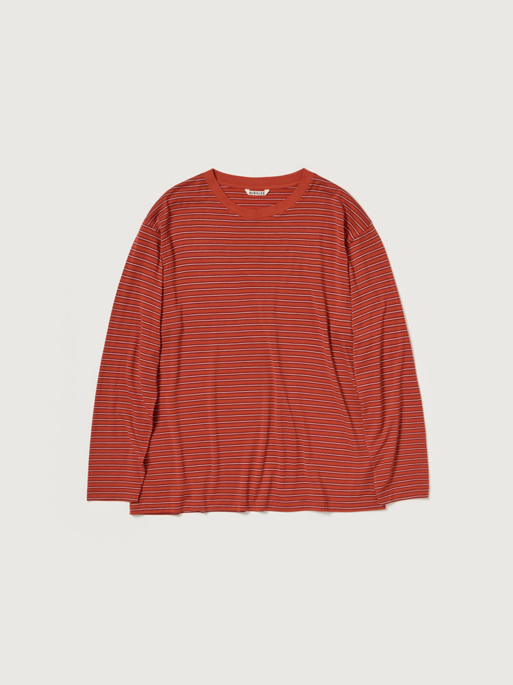 SOFT SMOOTH WOOL STRIPE JERSEY L/S TEE