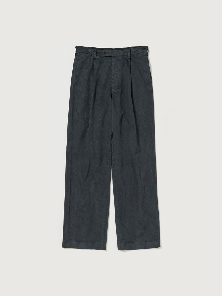 GARMENT-DYED FINX CHINO ONE-TUCK WIDE PANTS - AURALEE Official Website