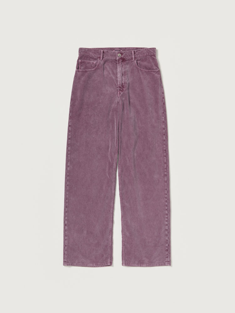 GARMENT-DYED FINX CORDUROY 5P WIDE PANTS - AURALEE Official Website