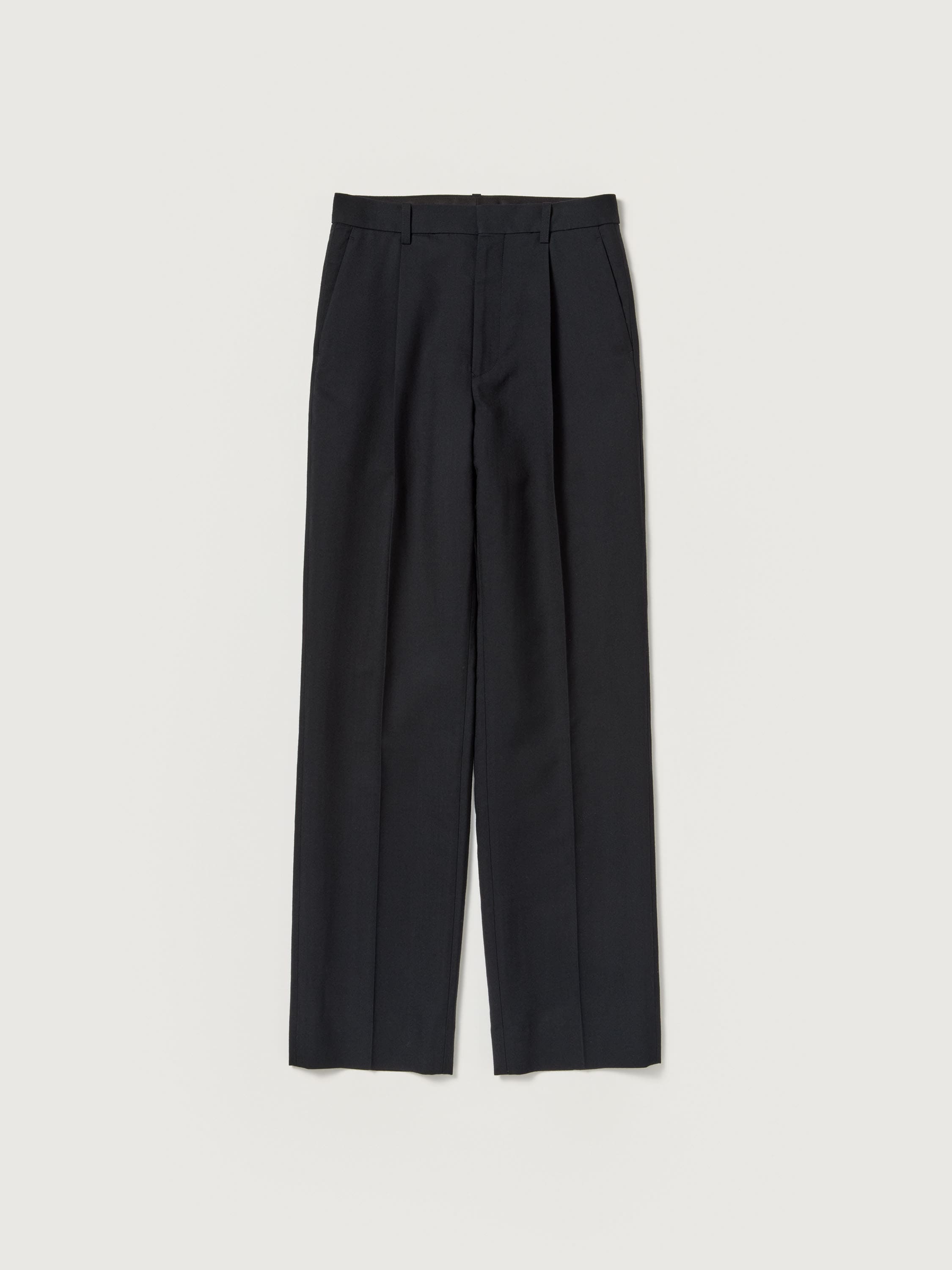 TENSE WOOL DOUBLE CLOTH SLACKS 詳細画像 BLACK 1