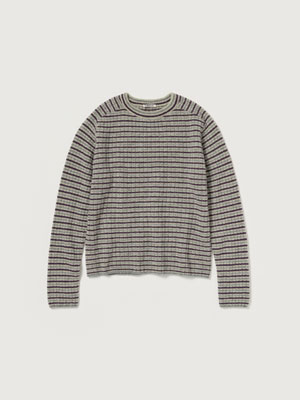 SHETLAND WOOL CASHMERE RIB KNIT P/O