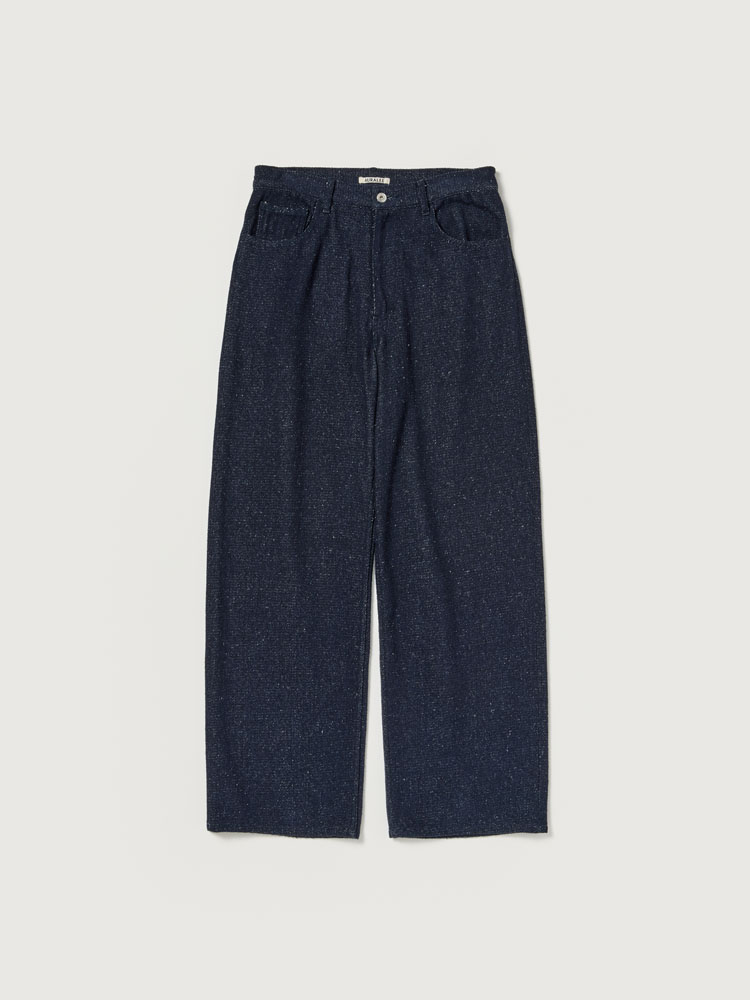 オーラリー AURALEE 26SS SILK NEP DENIM 5P SILK NEP DENIM 5P WIDE PANTS - AURALEE Official Website