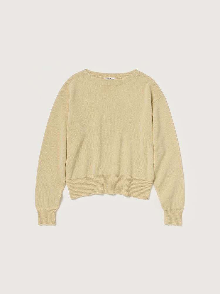 LIGHT CASHMERE KNIT BOAT NECK P/O - AURALEE Official Website