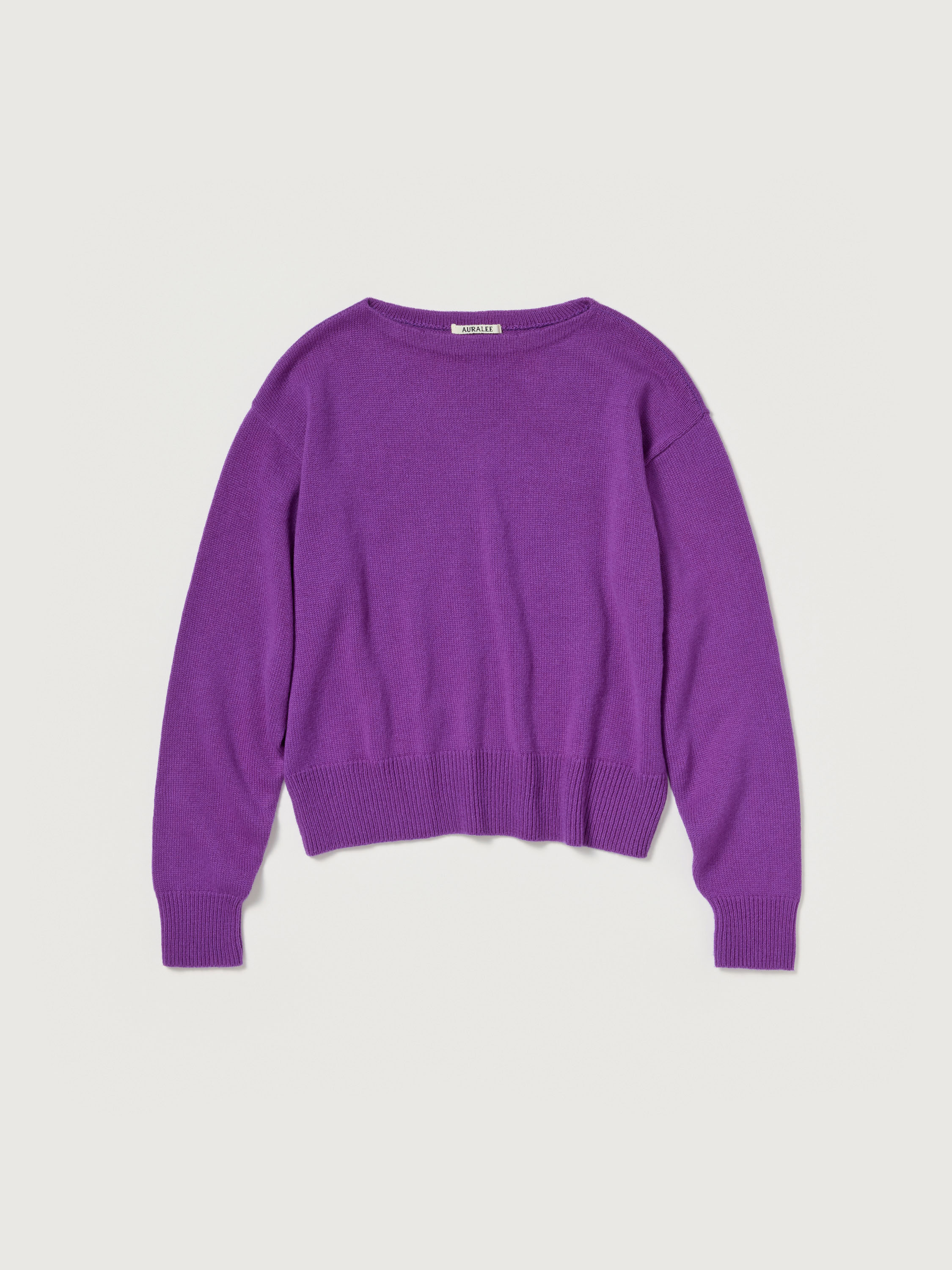 LIGHT CASHMERE KNIT BOAT NECK P/O - AURALEE Official Website